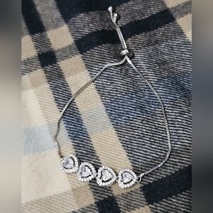 Elegant Silver Filled Heart Bracelet